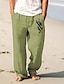 abordables Pantalon en coton et lin pour hommes-Homme Rétro Vintage Totem Pantalon en lin Pantalon Taille médiale Extérieur Usage quotidien Vêtement de rue Automne hiver Standard