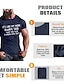cheap Men&#039;s Graphic T Shirt-Letter Graphic Prints Family Heather Gray Black Navy Blue T shirt Tee Graphic Tee Men&#039;s Graphic Cotton Blend Shirt Basic Modern Contemporary Shirt Short Sleeves Comfortable Tee Street Vacation Summer