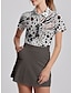 abordables Ropa de golf femenina-Mujer Camisas de polo Rosa claro Manga Corta Protección Solar Camiseta Leopardo Ropa de golf para damas Ropa Trajes Ropa Ropa