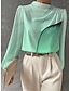 abordables Blusas y camisas de mujer-Mujer Camisa Blusa Graphic Estampado Trabajo Moda Manga Larga Escote Redondo Rosa Primavera &amp; Otoño