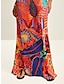 tanie drukowana sukienka na co dzień-Sukienka maxi z tropikalnym nadrukiem, modna na wakacje