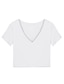 levne Základní dámské topy-Tričko Oříznout tričko Dámské Černá Bílá Světlá růžová Bez vzoru Tlačítko Ležérní Módní Do V Běžný S