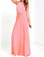 Χαμηλού Κόστους Πάρτι Φορέματα-Γυναικεία Φόρεμα χορού Φόρεμα για πάρτυ Με Κορδόνια Αμάνικο Διακοπές Παραλία Κομψό Μαύρο Ανθισμένο Ροζ Καλοκαίρι Άνοιξη