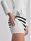 ieftine Colecția de designer-Pentru femei Fusta de golf Alb Fuste Pantaloni Dunga Dungi Toamnă Iarnă Vestimenta Golf Doamnelor Haine Ținute Poartă Îmbrăcăminte