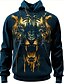 cheap Graphic Hoodies-Men&#039;s Graphic Animal Hoodie Hoodies Sweatshirt Hoodie Long Sleeve Hooded Sweatshirt Hooded Fashion 3D Print Sports Outdoor Holiday Vacation Black Brown Print Front Pocket Spring &amp;  Fall Designer