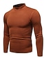 preiswerte Herrenpullover-Herren Pullover Strickpullover Gerippt Stricken Standard Strick Glatt Stehkragen Basic warm halten Freizeitskleidung Ausgehen Bekleidung Herbst Winter Wein Schwarz M L XL