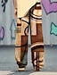 tanie Spodnie z nadrukiem-Geometria Codzienny Męskie Druk 3D Spodnie Na zewnątrz Ulica Wyjściowe Poliester Różowy Fioletowy Brązowy S M L Średni Talia Elastyczność Spodnie