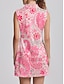 ieftine Colecția de designer-Pentru femei rochie de golf Roșu trandafiriu Fără manșon Imprimeu Paisley Vestimenta Golf Doamnelor Haine Ținute Poartă Îmbrăcăminte
