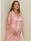 cheap Plus Size Party Dresses-Women&#039;s Plus Size Two Piece Dress Set Party Dress Dress Set Two Piece Dress Formal Party Elegant Lace Midi Dress Crew Neck 3/4 Length Sleeve Solid Color Florals Regular Fit Pink Spring Fall XL XXL