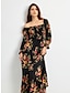 abordables robe décontractée imprimée-robe de vacances de printemps à motif floral