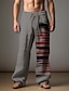 cheap Men&#039;s Cotton Linen Pants-Men&#039;s Vintage Color Block Linen Pants Pants Trousers Mid Waist Outdoor Daily Wear Streetwear Fall &amp; Winter Regular Fit