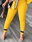 cheap Women&#039;s Two Piece Sets-Women&#039;s Shirt Pants Sets Leopard Print Casual Daily Fashion Short Sleeve One Shoulder Yellow Spring &amp; Summer