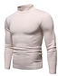 preiswerte Herrenpullover-Herren Pullover Strickpullover Gerippt Stricken Standard Strick Glatt Stehkragen Basic warm halten Freizeitskleidung Ausgehen Bekleidung Herbst Winter Wein Schwarz M L XL
