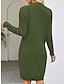 Χαμηλού Κόστους Μάλλινα φορέματα-Γυναικεία Φόρεμα πουλόβερ Φόρεμα Jumper Χειμερινό φόρεμα Μίνι φόρεμα Μοντέρνα Καθημερινό Μονόχρωμες ΕΞΩΤΕΡΙΚΟΥ ΧΩΡΟΥ Καθημερινά Διακοπές Εξόδου Λαιμόκοψη V Μακρυμάνικο 2023 Χαλαρή Εφαρμογή