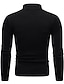 preiswerte Herrenpullover-Herren Pullover Strickpullover Gerippt Stricken Standard Strick Glatt Stehkragen Basic warm halten Freizeitskleidung Ausgehen Bekleidung Herbst Winter Wein Schwarz M L XL