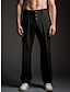cheap Dress Pants-Men&#039;s Dress Pants Trousers Suit Pants Waffle Pants Button Front Pocket Straight Leg Plain Comfort Business Daily Holiday Fashion Chic &amp; Modern Black White