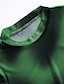 billige Basistopper for damer-T skjorte Dame Grønn Batikkfarget Avslappet Daglig Mote Moderne Rund hals Normal S