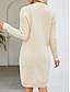 Χαμηλού Κόστους Μάλλινα φορέματα-Γυναικεία Φόρεμα πουλόβερ Φόρεμα Jumper Χειμερινό φόρεμα Μίνι φόρεμα Μοντέρνα Καθημερινό Μονόχρωμες ΕΞΩΤΕΡΙΚΟΥ ΧΩΡΟΥ Καθημερινά Διακοπές Εξόδου Λαιμόκοψη V Μακρυμάνικο 2023 Χαλαρή Εφαρμογή