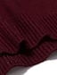 preiswerte Herrenpullover-Herren Pullover Strickpullover Gerippt Stricken Standard Strick Glatt Stehkragen Basic warm halten Freizeitskleidung Ausgehen Bekleidung Herbst Winter Wein Schwarz M L XL