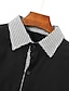 Χαμηλού Κόστους ανδρικό πουκάμισο με κουμπιά-Ανδρικά Πουκάμισο Πουκάμισο με κουμπιά Casual πουκάμισο Μαύρο Λευκό Θαλασσί Μακρυμάνικο Συνδυασμός Χρωμάτων Κυνηγόσκυλο Πέτο Καθημερινά Διακοπές Μπροστινή τσέπη Ρούχα Μοντέρνα Καθημερινό Άνετο Smart