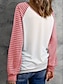 olcso Női pólók-Női Póló Szív Hétköznapi Alkalmi Nyomtatott Arcpír rózsaszín Hosszú ujj Divat V-alakú Tavasz &amp; Ősz