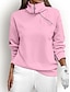 halpa Naisten golfvaatteet-Naisten Pusero Valkoinen Pinkki Pitkähihainen Pidä lämpimänä Topit Naisten Golfasut Vaatteet Asut Vaatteet