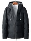 cheap Men&#039;s Downs &amp; Parkas-Men&#039;s Winter Coat Winter Jacket Puffer Jacket Zipper Pocket Polyster Pocket Outdoor Date Casual Daily Regular Fashion Casual Thermal Warm Windproof Winter Plain Wine Black Navy Blue Gray Puffer Jacket