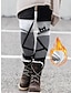 halpa graafiset pohjat-naisten fleecevuoratut leggingsit lämpimät täyspitkät talvi legginsit print korkea elastisuus keskivyötärö muotisukkahousut halloween kuva väri 21 kuvan väri 34 s m talvi