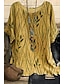 preiswerte Blusen und Hemden für Damen-Damen Hemd Boho-Shirt Bluse Blätter Casual Festtage Bedruckt Gelb Kurzarm Modisch Rundhalsausschnitt Sommer
