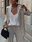 abordables Blazers Femme-Femme blazer Formel Strass Plein Confortable Mode Ample Vêtements d&#039;extérieur manche longue Printemps Argent S