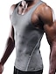 billige aktive t-shirts og tanks til mænd-Herre Gymnastiktrøje Kompressionstank Fitness Tank Herre overdele Rund hals Uden ærmer Sport &amp; Udendørs Ferierejse I-byen-tøj Afslappet / Hverdag Træningscenter Hurtigtørrende Åndbart Blødt Vanlig