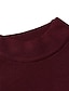 preiswerte Herrenpullover-Herren Pullover Strickpullover Gerippt Stricken Standard Strick Glatt Stehkragen Basic warm halten Freizeitskleidung Ausgehen Bekleidung Herbst Winter Wein Schwarz M L XL