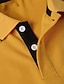 tanie klasyczna koszulka polo-Męskie Koszulka polo Zapinane na guziki koszulki polo Codzienny Święto Klapa Krótki rękaw Moda Podstawowy Równina Guzik Lato Regularny Biały Żółty Niebieski Zielony Koszulka polo