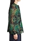 cheap Women&#039;s Blouses &amp; Shirts-Women&#039;s Paisley Print Chiffon Peasant Top Lantern Sleeve Casual Long Sleeve V Neck Shirt Blouse for Spring