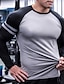 economico T-shirt e canotte attive da uomo-Per uomo maglietta Maglia da palestra Maglia a compressione Maglia da corsa Top da uomo Girocollo Manica lunga Sportivo Da mare Per uscire Casual / quotidiano Asciugatura rapida Traspirazione umidit