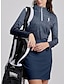 cheap Designer Collection-Women&#039;s Golf Polo Shirt Blue Long Sleeve Sun Protection Top Fall Winter Ladies Golf Attire Clothes Outfits Wear Apparel