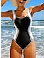 abordables Bañadores de una pieza-Mujer Normal Bañadores Una pieza Traje de baño Secado rápido Bloque de color Ropa de playa Vacaciones Trajes de baño
