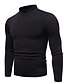 preiswerte Herrenpullover-Herren Pullover Strickpullover Gerippt Stricken Standard Strick Glatt Stehkragen Basic warm halten Freizeitskleidung Ausgehen Bekleidung Herbst Winter Wein Schwarz M L XL