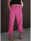 olcso Női nadrágok-Női Nadrágok Oldalzsebek Hosszú Arcpír rózsaszín Tavasz &amp; Ősz
