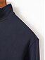 cheap Classic Polo-Men&#039;s Polo Shirt High Neck Outdoor Casual Lapel Quarter Zip Long Sleeve Fashion Basic Waves Solid / Plain Color Quarter Zip Spring &amp;  Fall Regular Fit Black White Dark Navy Blue Polo Shirt