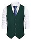 cheap Vests-Men&#039;s Regular Tailored Fit Solid Color Slim Fit Peak Double Breasted Six-buttons Dark Green 2023