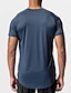 cheap Basic T shirts-Men's T Shirt Fitness Shirt Basketball Shirt Athletic Shirts Crew Neck Short Sleeve Vacation Sports &amp; Outdoor Going out Casual Daily Quick dry Sweat wicking Breathable Soft Plain Dark Blue Activewear