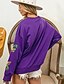 baratos Tops básicos de mulher-Camisa Social Blusa Mulheres Preto Branco Roxo Gráfico Paetês Festa Casual Ativo Roupa de Esporte Decote Redondo Normal S