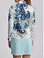 cheap Designer Collection-Women&#039;s Golf Polo Shirt Mint Green Long Sleeve Top Paisley Ladies Golf Attire Clothes Outfits Wear Apparel