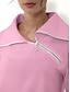 halpa Naisten golfvaatteet-Naisten Pusero Valkoinen Pinkki Pitkähihainen Pidä lämpimänä Topit Naisten Golfasut Vaatteet Asut Vaatteet