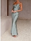 Χαμηλού Κόστους απλά φορέματα-Γυναικεία Καθημερινό φόρεμα Μακρύ Φόρεμα Μάξι Φόρεμα Εξώπλατο Ημερομηνία Διακοπές Παραλία Κομψό στυλ street Σέξι Τιράντες Αμάνικο Μαύρο Πράσινο Ανοικτό Καφέ Χρώμα