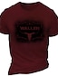 cheap Men&#039;s Graphic Tshirts-Men&#039;s Cowboy T shirt Tee Top 100% Cotton Short Sleeve Graphic Shirt White Burgundy Army Green Comfortable Tee Sports Outdoor Holiday Fashion Designer Clothing