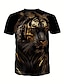 cheap Men&#039;s 3D T-shirts-Graphic Animal Tiger Daily Designer Retro Vintage Men&#039;s 3D Print T shirt Tee Sports Outdoor Holiday Going out T shirt Yellow Blue Orange Short Sleeve Crew Neck Shirt Spring &amp; Summer Clothing Apparel