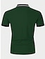 abordables Polo clásico para hombre-Hombre POLO Polos con botones Casual Deportes Diseño Manga Corta Moda Básico Bloque de color Retazos Bordado Verano Ajuste regular Negro Blanco Amarillo Vino Azul Piscina Verde Oscuro POLO