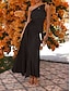 Χαμηλού Κόστους Πάρτι Φορέματα-Γυναικεία Φόρεμα χορού Φόρεμα για πάρτυ Πλισέ Κορδόνι Ένας Ώμος Αμάνικο Ημέρα του Αγίου Βαλεντίνου Γενέθλια Κομψό Μαύρο Ανοικτό Βυσσινί Καλοκαίρι Άνοιξη